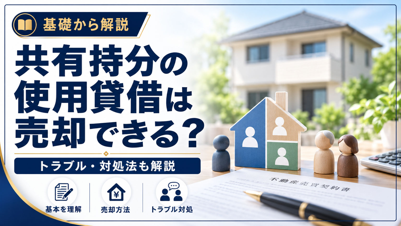 共有持分は使用貸借中でも売却できる？トラブルと対処法を解説